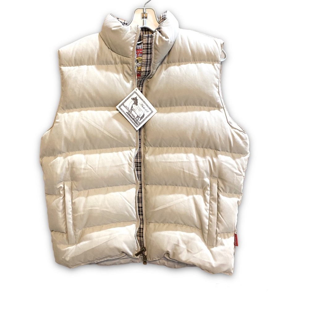 Original 5/A Baker by Amberhill Plaid Down Equestrian Barn Puffer Vest Warm